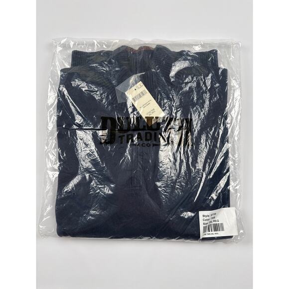 Duluth Trading Co. Strongarm Cotton ¼ Zip Mock Sweater – 2XL Dark Navy Blue NWT - Picture 3 of 6